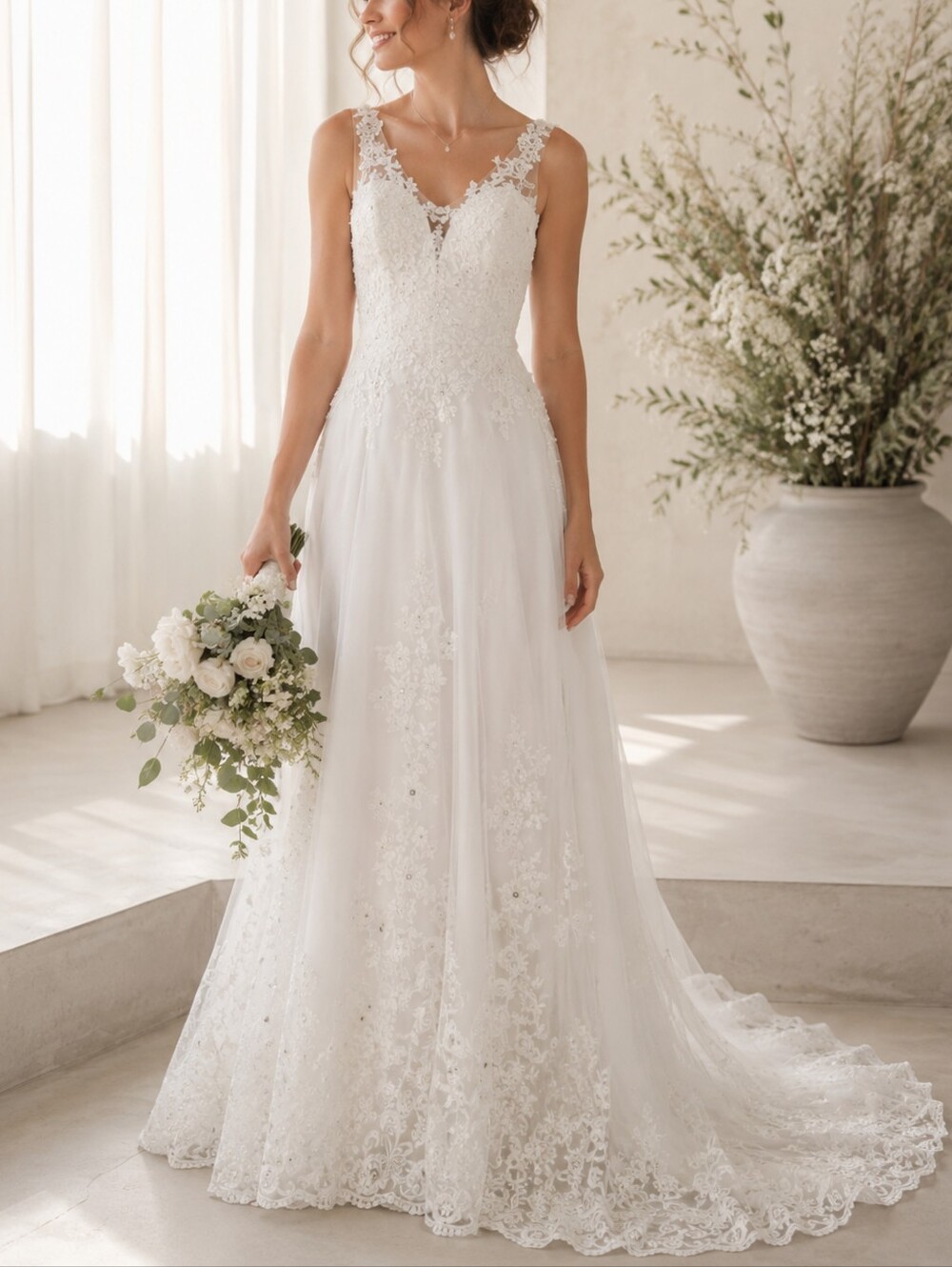 Unbranded White Sweetheart neckline Lace corset Wedding Dress sz 6